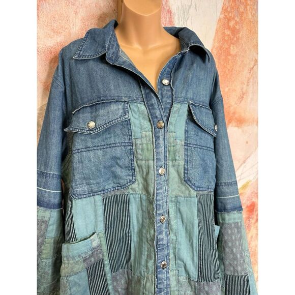 Free People We The Free Heritage Quilted Shirt Jacket - Picture 6 of 8